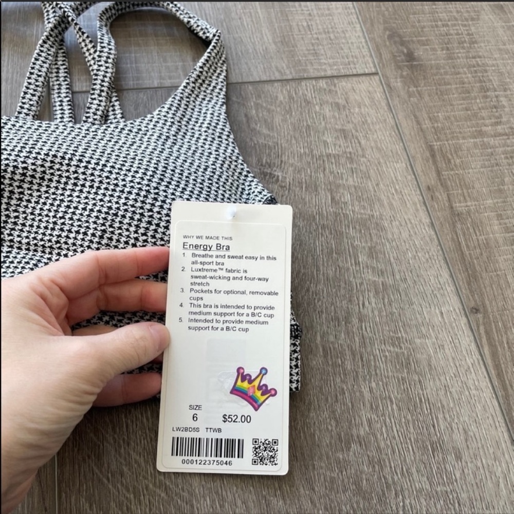 Lululemon Energy Bra in Teeny Tooth Houndstooth - Picture 2 of 3